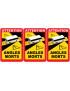 Angles morts bus et car - 3 stickers de 17x25cm - Sticker/autocollant
