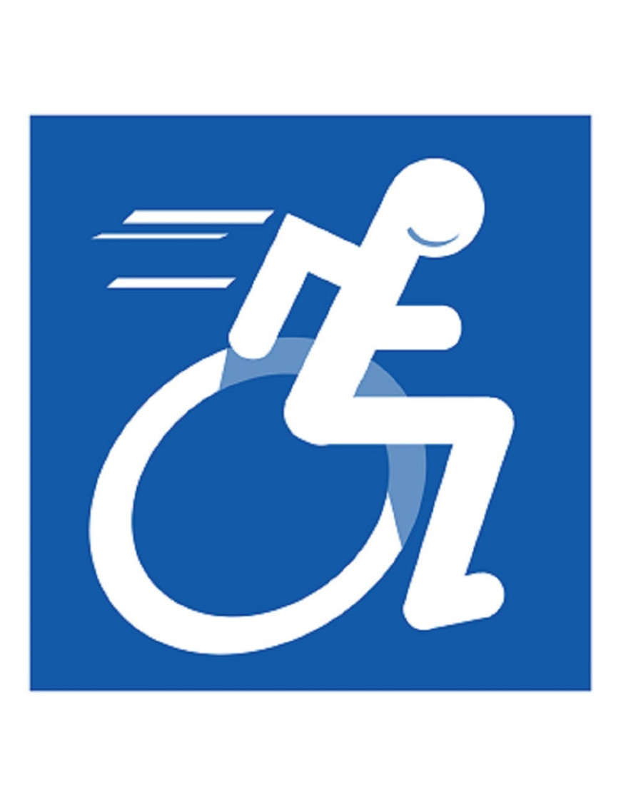 handisport Sport adapté fauteuil - 10cm - Sticker/autocollant handisport Sport adapté fauteuil - 10cm - Sticker/autocollant
