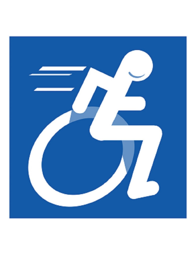 handisport Sport adapté fauteuil - 10cm - Sticker/autocollant