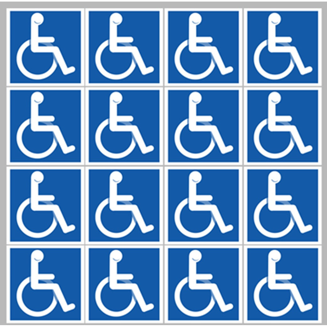 Handicapé moteur (16 fois de 5cm) - Sticker/autocollant