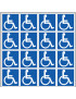 handicape moteur - 16 stickers de 5cm - Sticker/autocollant