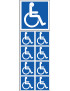 Handicapé moteur (1 fois 10cm & 8 fois 5cm) - Sticker/autocollant