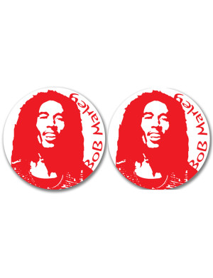 Bob Marley (2 fois 10cm) - Sticker/autocollant