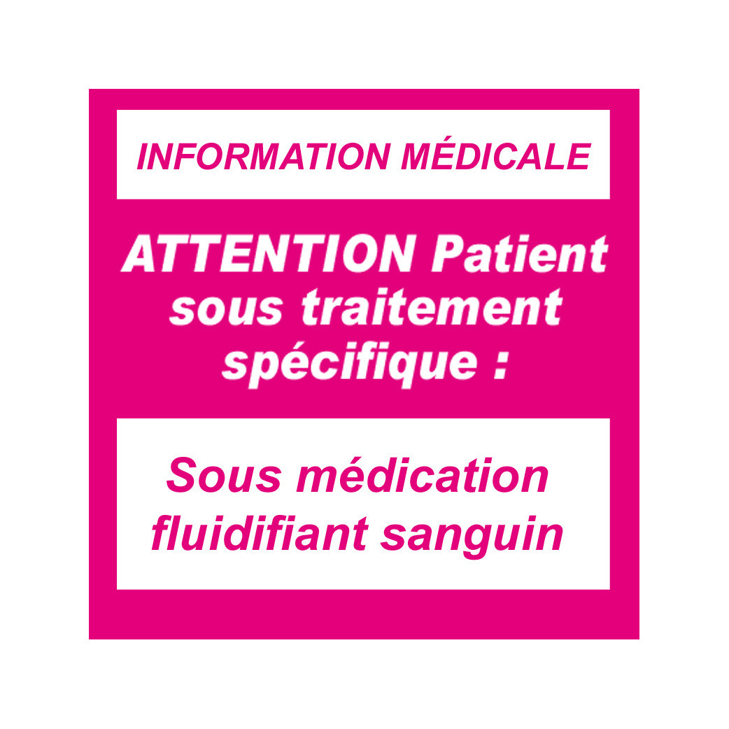 Sous fluidifiant sanguin (5x5cm) - Sticker/autocollant