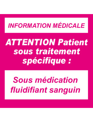 Sous fluidifiant sanguin (5x5cm) - Sticker/autocollant