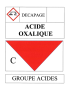 Acide oxalique (14,5x21cm) - sticker / autocollant