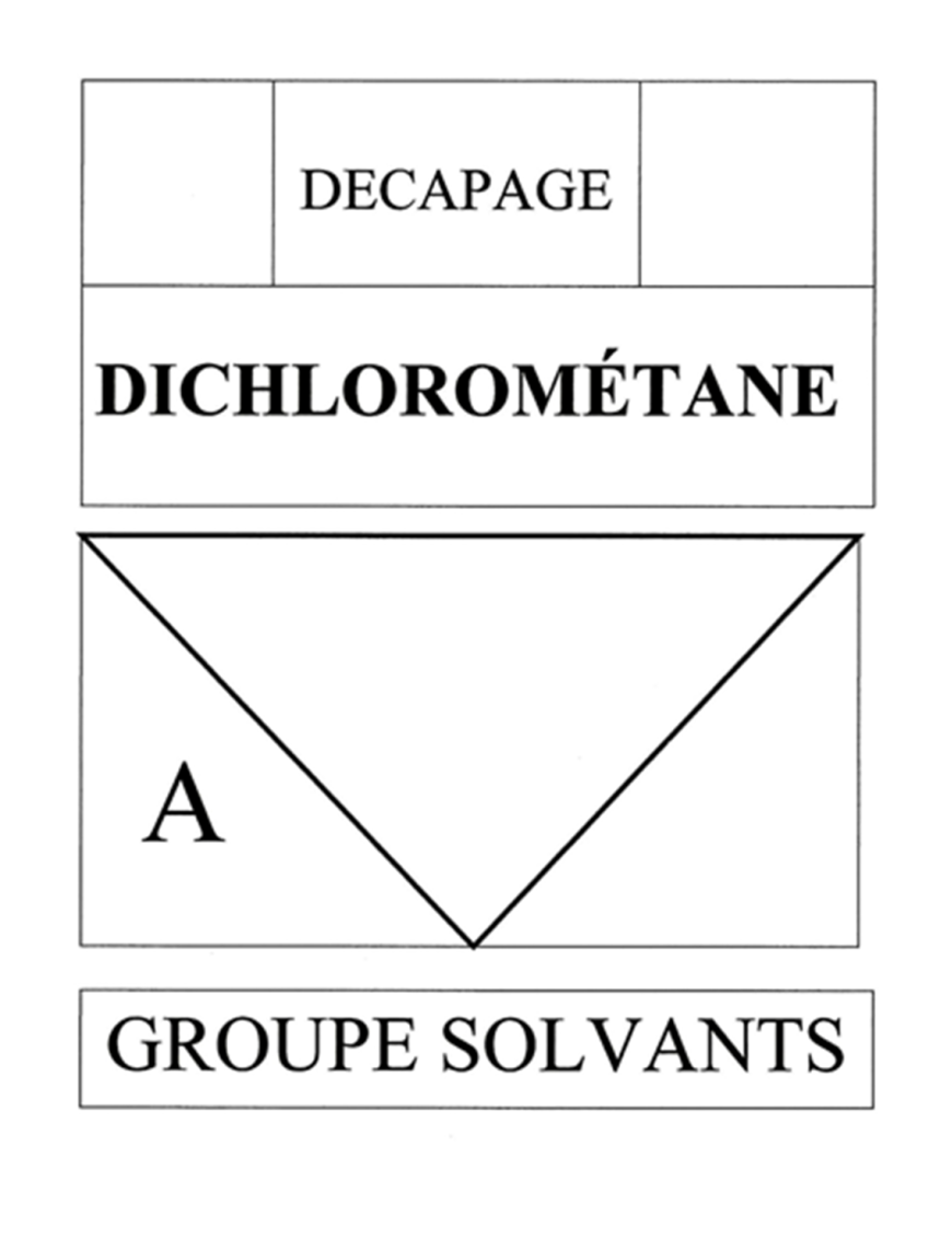 Dichlorometane A (14,5x21cm) - sticker / autocollant