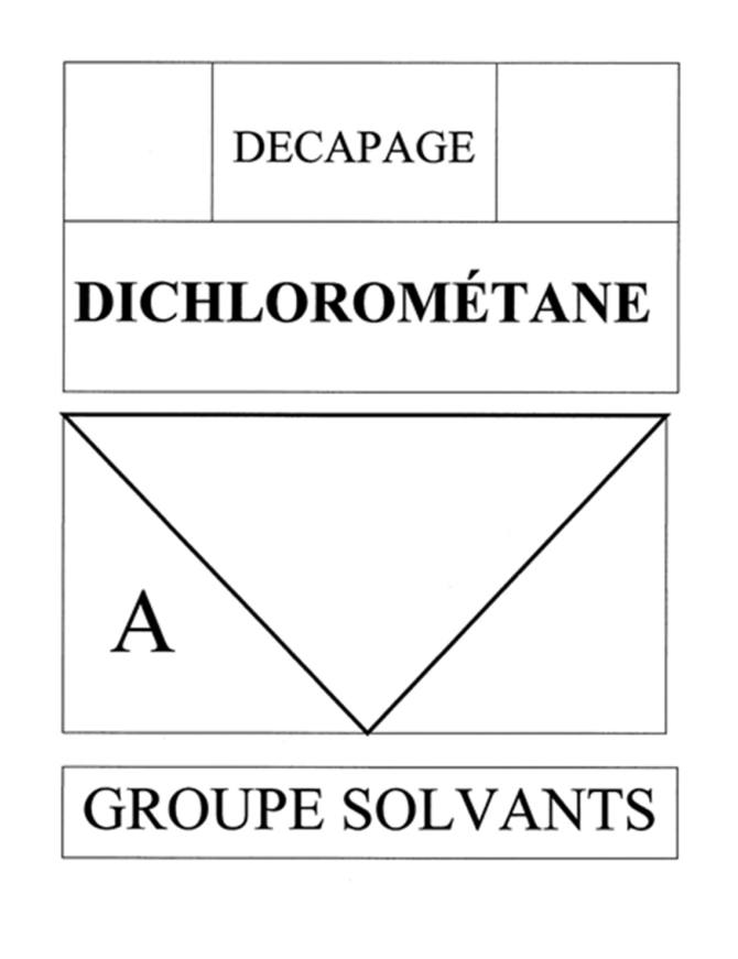 Dichlorometane A (14,5x21cm) - sticker / autocollant