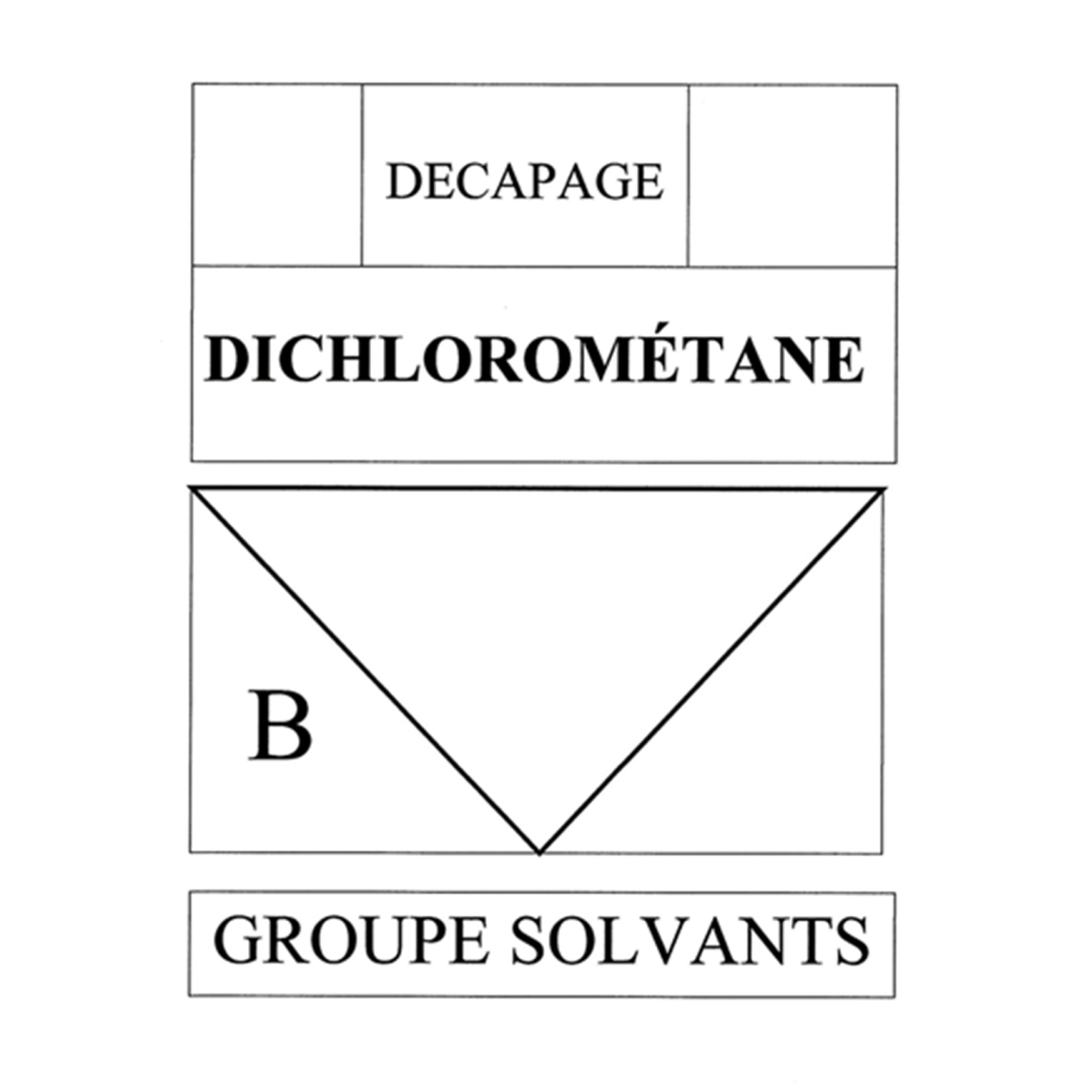 Dichlorometane B (14.5x21cm) - sticker / autocollant
