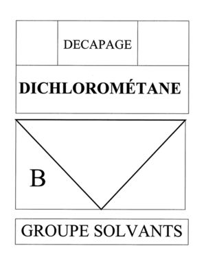 Dichlorometane B (14.5x21cm) - sticker / autocollant