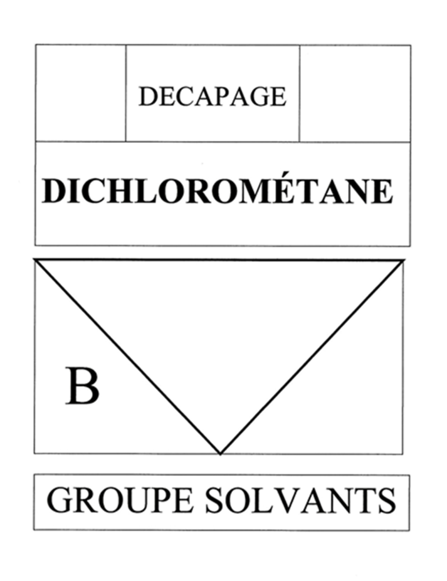 Dichlorometane B (14.5x21cm) - sticker / autocollant Dichlorometane B (14.5x21cm) - sticker / autocollant