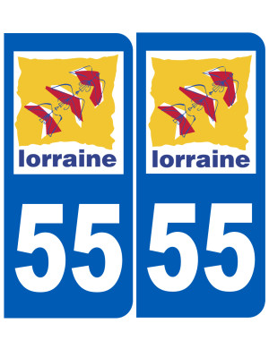 immatriculation 55 Lorraine - Sticker/autocollant