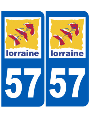 immatriculation 57 Lorraine - Sticker/autocollant