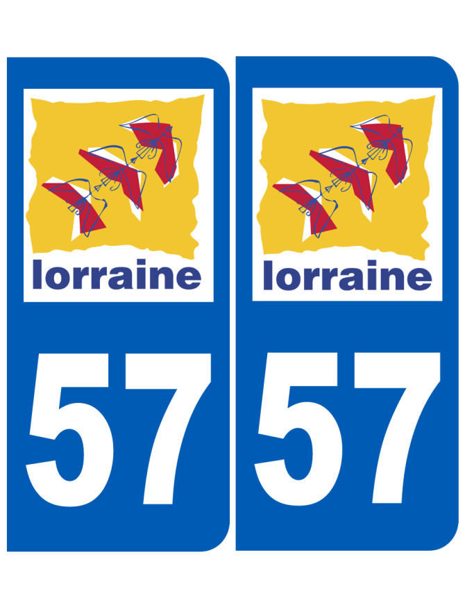 immatriculation 57 Lorraine - Sticker/autocollant