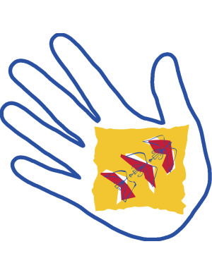 Main Lorraine (17x17cm) - Sticker/autocollant