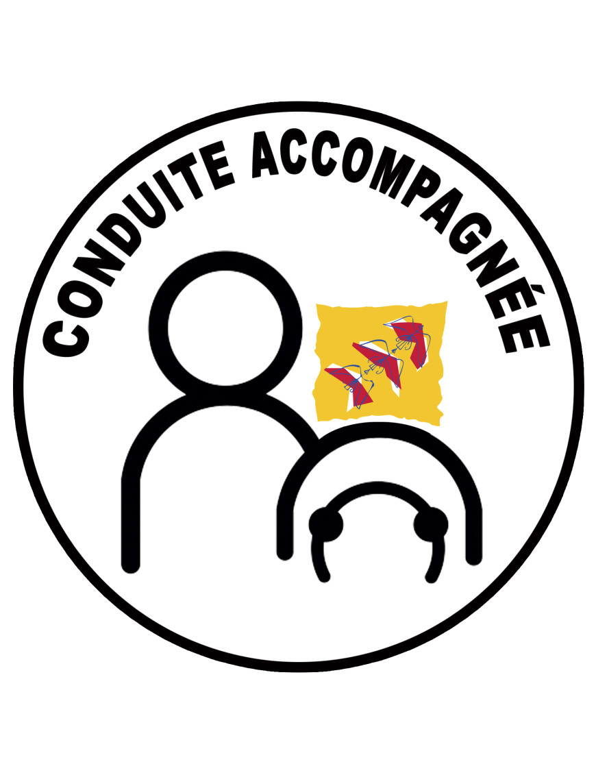 Conduite accompagnée Lorraine (15cm) - Sticker/autocollant