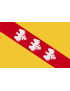 Drapeau Lorraine - 10x6.5cm - Sticker/autocollant
