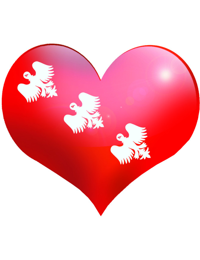 Coeur Lorraine - 11.5x10cm - Sticker/autocollant