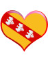 Coeur Lorraine Alérions - 11.5x10cm - Sticker/autocollant