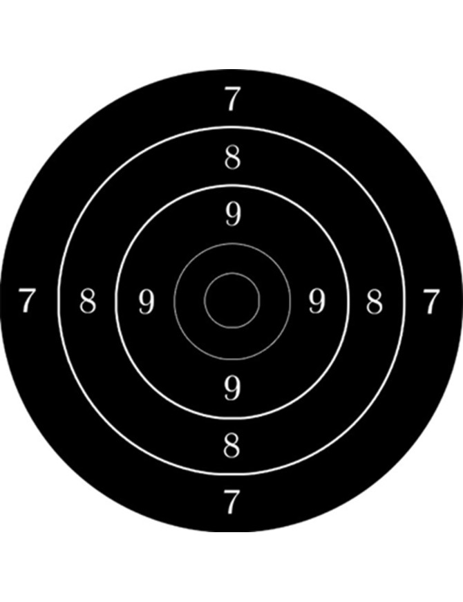 Cible noire (20cm) - Sticker/autocollant