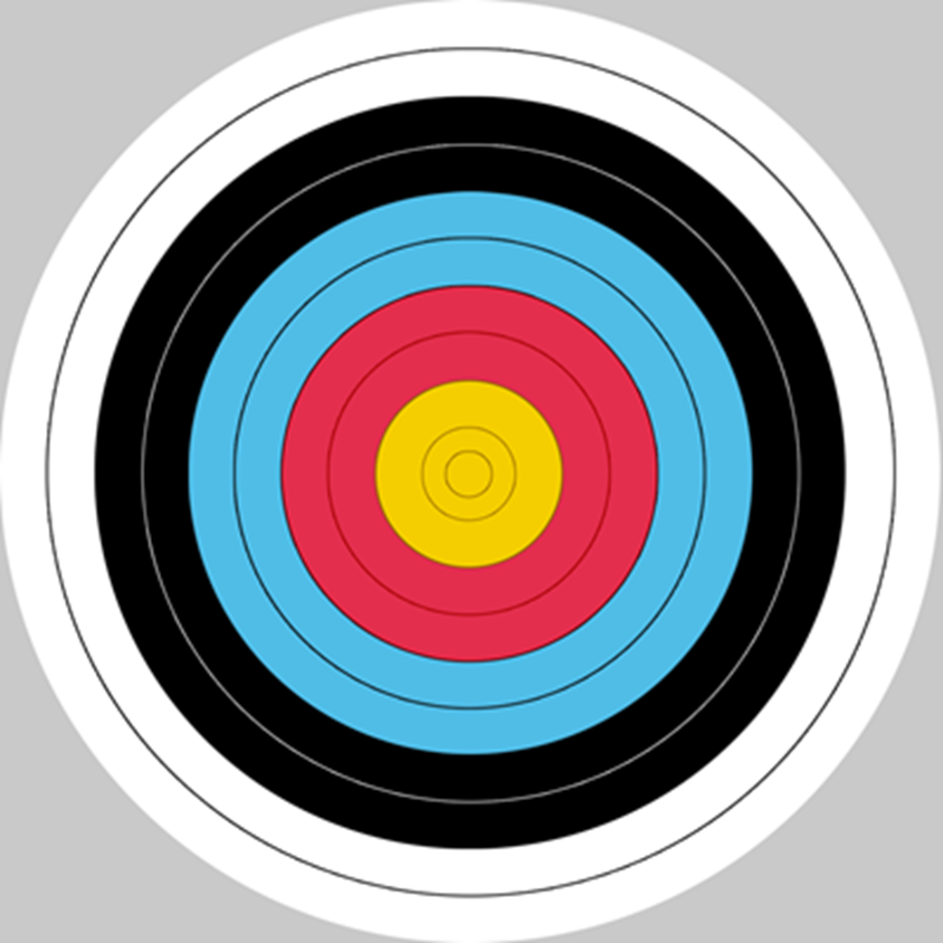 Cible colorée (20 cm) - Sticker/autocollant