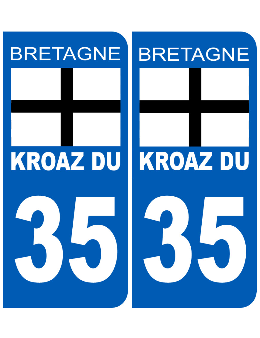 Immatriculation 35 Kroaz-Du - Sticker/autocollant