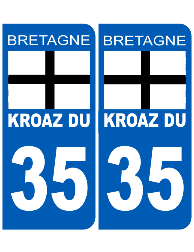 Immatriculation 35 Kroaz-Du - Sticker/autocollant