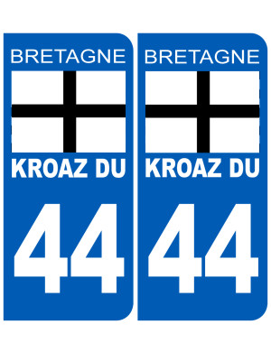 Immatriculation 44 Kroaz-Du - Sticker/autocollant
