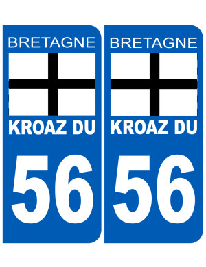 Immatriculation 56 Kroaz-Du - Sticker/autocollant