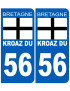 Immatriculation 56 Kroaz-Du - Sticker/autocollant