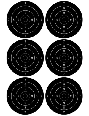 Cible noire 2 (6 fois 10cm) - Sticker/autocollant