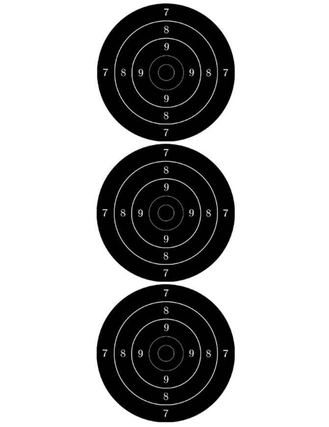 Cible noire (3 fois 10cm) - Sticker/autocollant