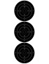 Cible noire (3 fois 10cm) - Sticker/autocollant