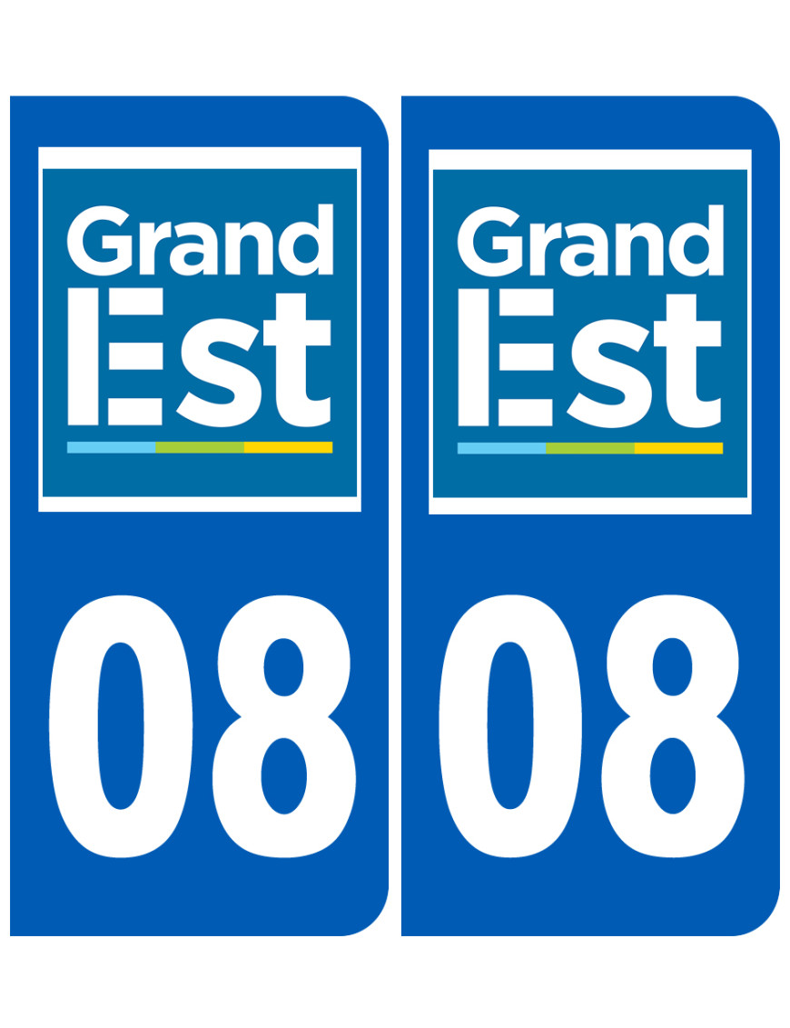 Immatriculation 08 Grand Est - Sticker/autocollant