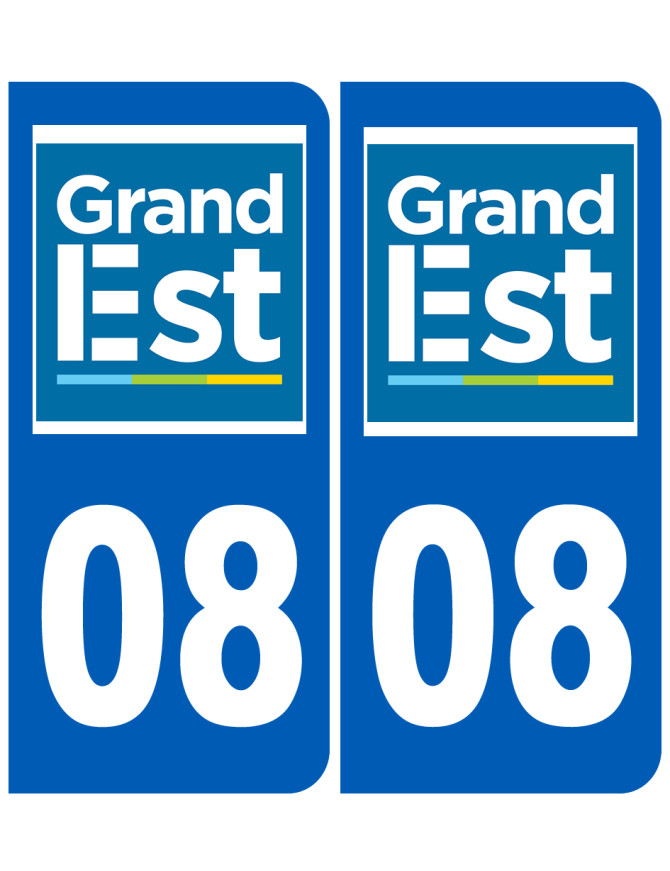 Immatriculation 08 Grand Est - Sticker/autocollant