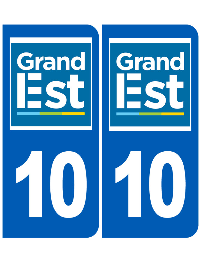 Immatriculation 10 Grand Est - Sticker/autocollant