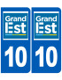 Immatriculation 10 Grand Est - Sticker/autocollant