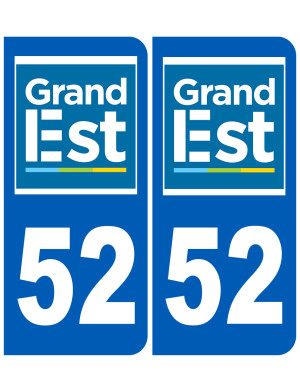 Immatriculation 52 Grand Est - Sticker/autocollant