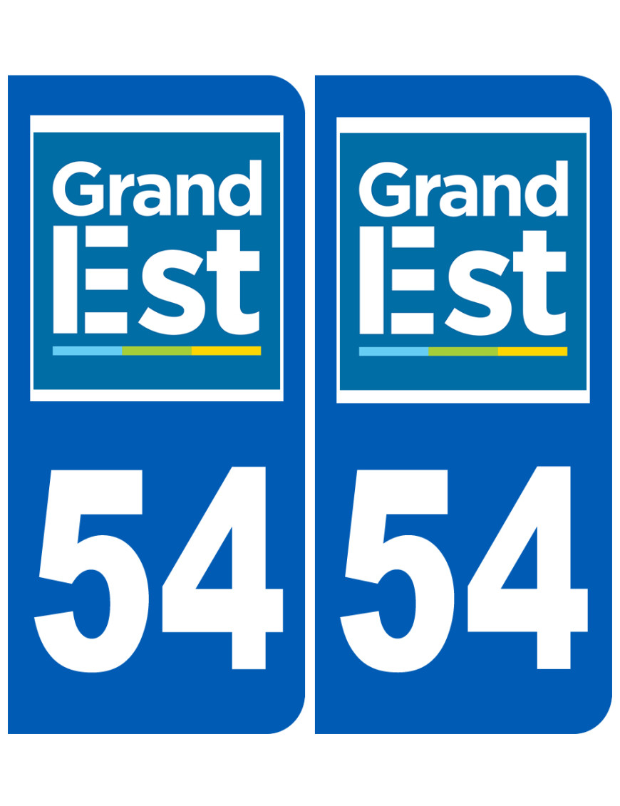 Immatriculation 54 Grand Est - Sticker/autocollant