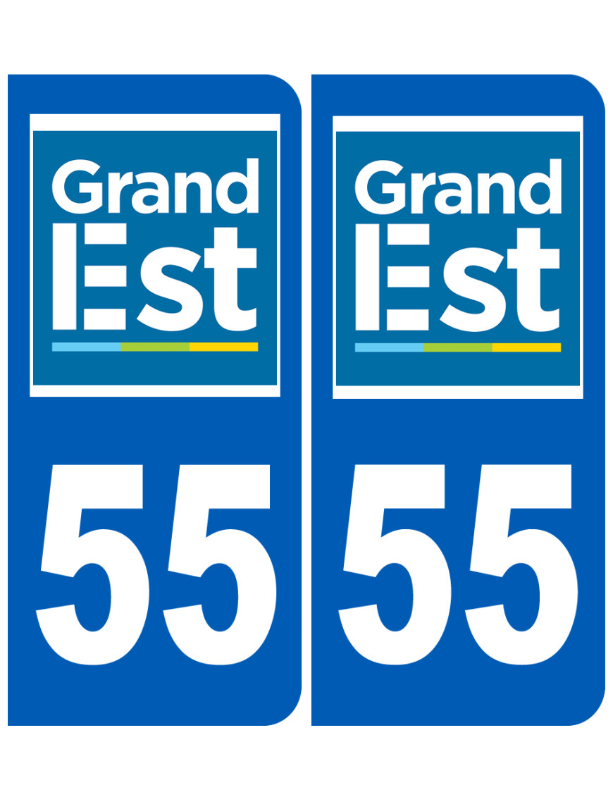 Immatriculation 55 Grand Est - Sticker/autocollant