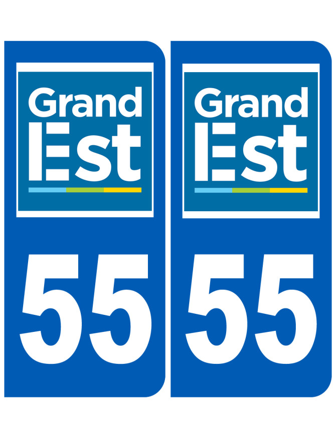 Immatriculation 55 Grand Est - Sticker/autocollant