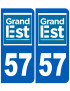 Immatriculation 57 Grand Est - Sticker/autocollant