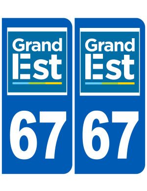 Immatriculation 67 Grand Est - Sticker/autocollant