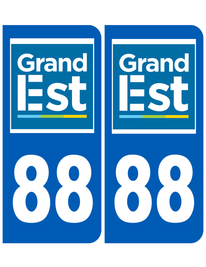 Immatriculation 88 Grand Est - Sticker/autocollant