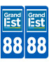 Immatriculation 88 Grand Est - Sticker/autocollant
