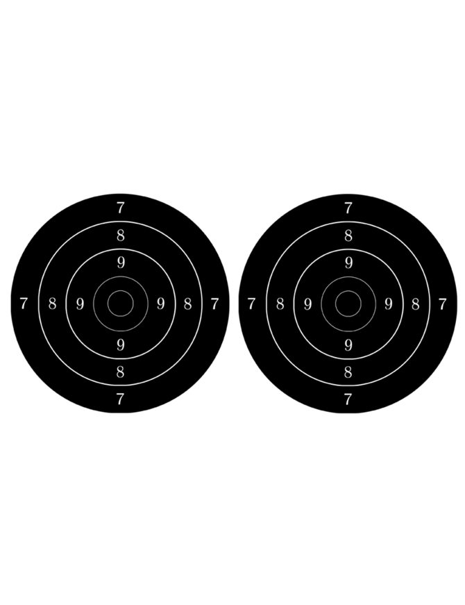 Cible noire (2 fois 10cm) - Sticker/autocollant