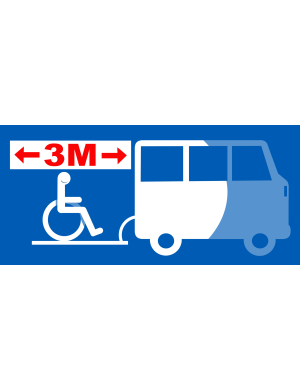Handicap Accès Rampe - 30x14cm - Sticker/autocollant