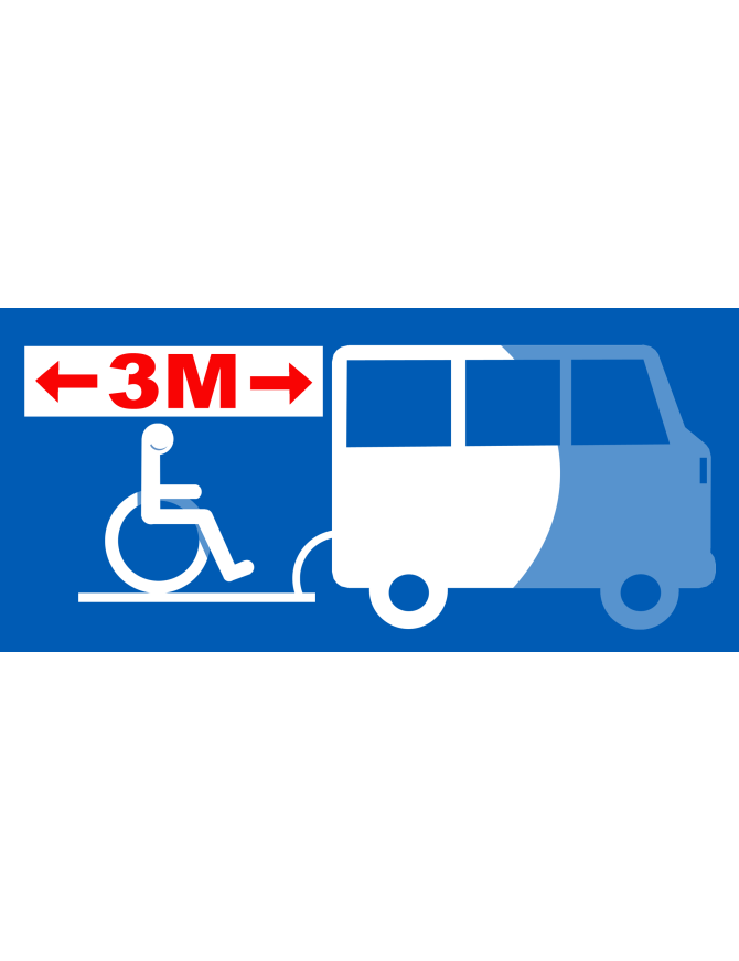 Handicap Accès Rampe - 30x14cm - Sticker/autocollant