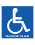 Transport des PMR - 15x15cm - Sticker/autocollant