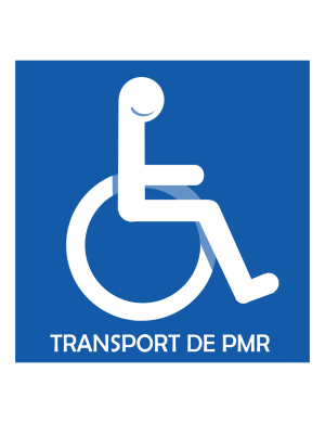 Transport des PMR - 10x10cm - Sticker/autocollant